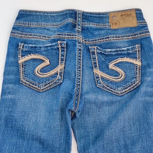 Silver Jeans Suki Mid Skinny Super Stretch denim blue women's size W28 / L31 - Picture 4 of 15